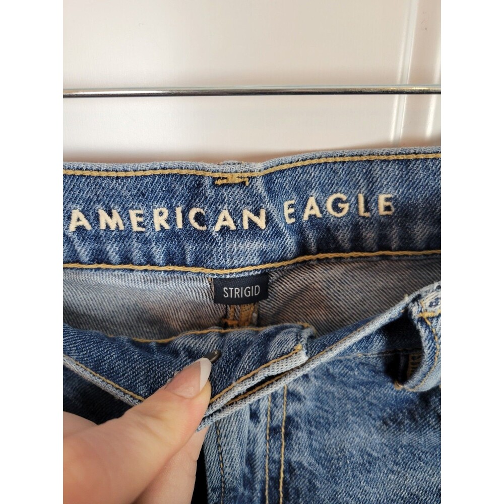 American Eagle Womens Strigid Low-Rise Baggy Straight Jeans Size 6 - Picture 2 of 8